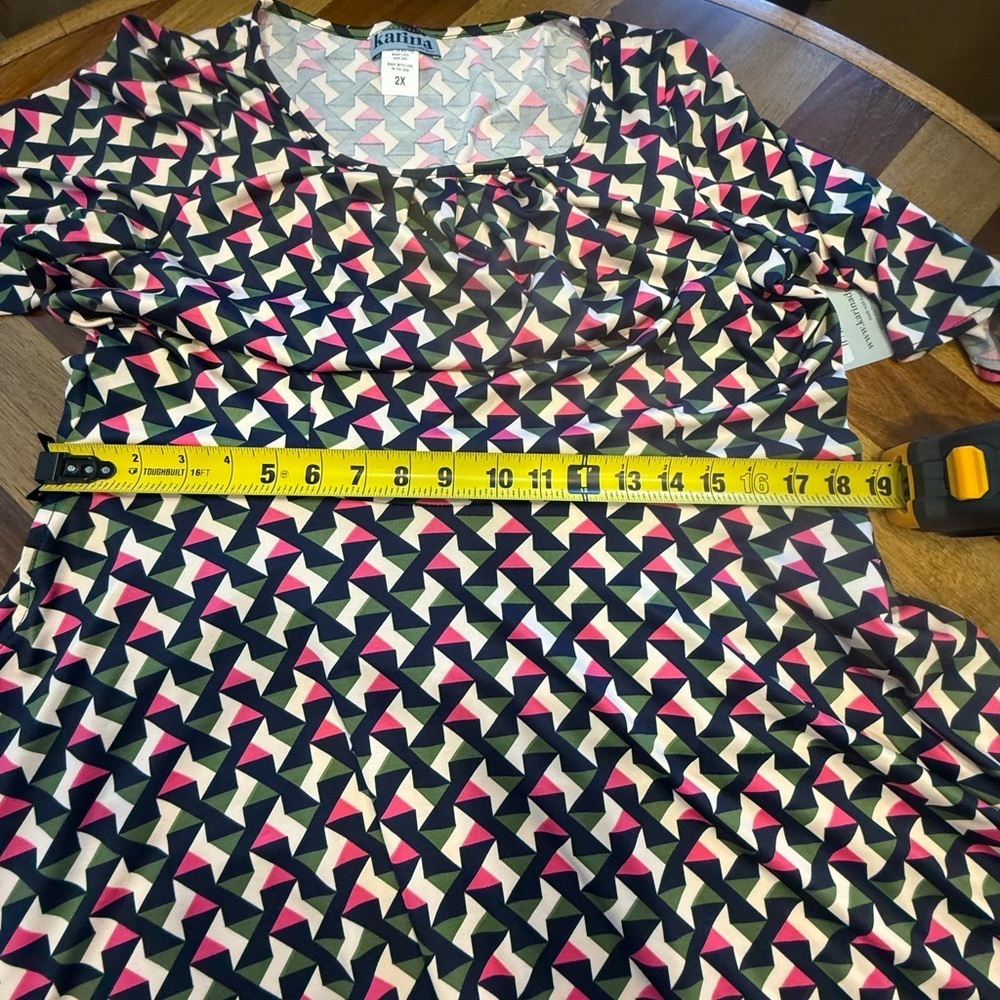 Karma Pink and Black Geometric Midi Dress new with tags - Picture 10 of 12